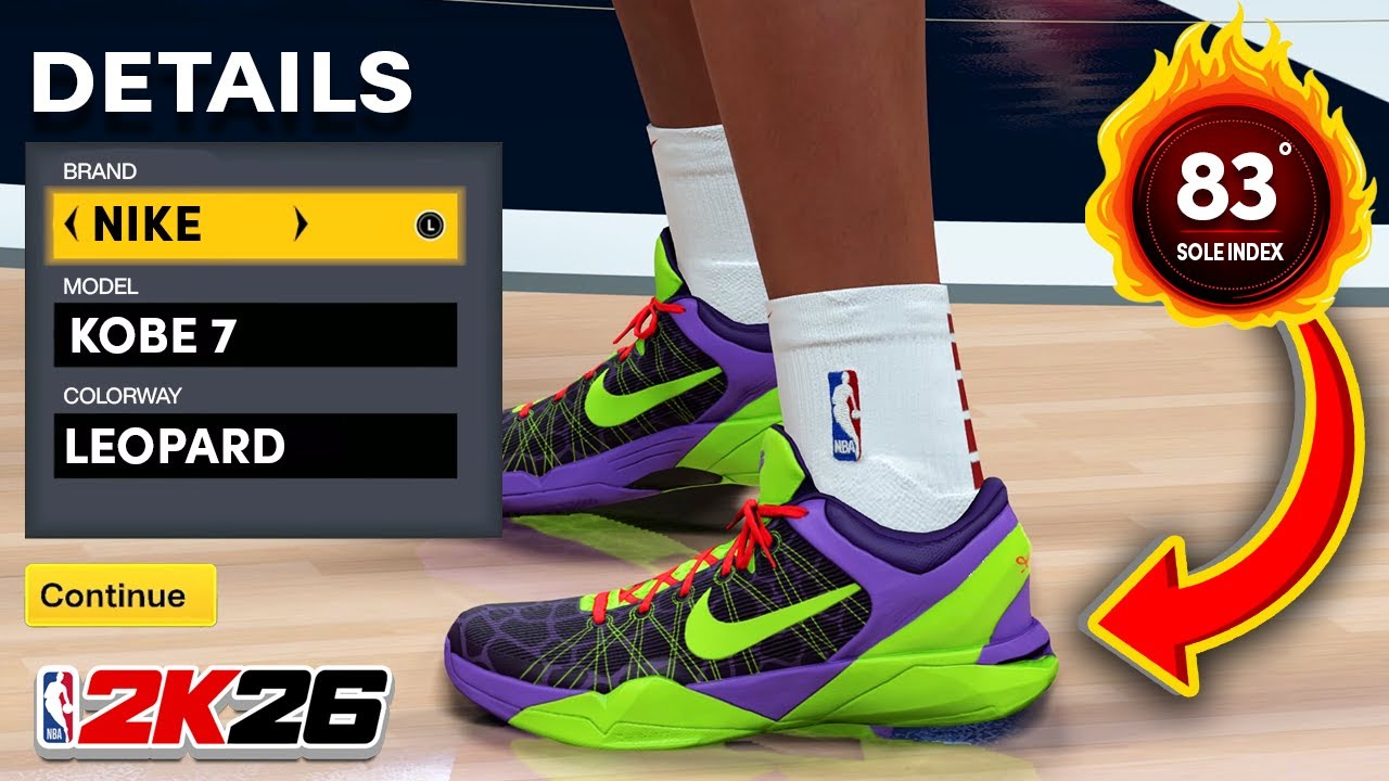 NBA 2K26 Shoe Creator: Nike Kobe 7 Christmas (Leopard) - YouTube