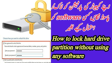 How to Lock Hard Drive Partition without using any Software in Win 7/8/10 urdu/hindi