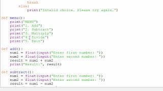 How to create function to add subtract multiply and divide in python COMPUTEREXCELSOLUTION