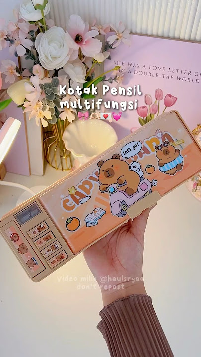 pencil case with lots of buttons💓 #pencilcase #cutepencilcase #shortvideo #viralshorts #unboxing