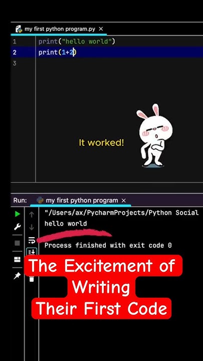 The Excitement of Writing The First Python code #coding #olevel #python ...