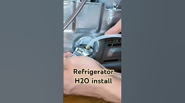 Water line install on a refrigerator #appliances #repair #diy #home