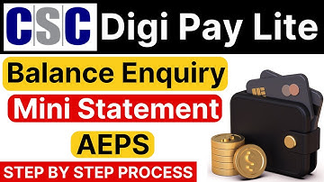 Mastering CSC Digipay Lite: How to use AEPS, check balance, and get mini statement || Digipay Lite