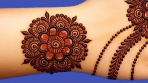 Beautiful Quick Henna Design For Back Hand | Easy And Simple Mehndi Design Tutorial #thouseenshenna