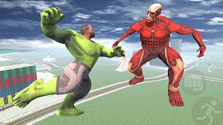 Colorful Colossal Titans vs. Colorful Hulks in Indian Bike Driving 3D screenshot 3