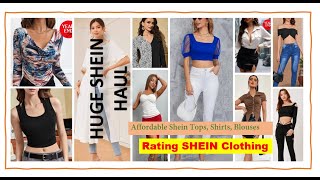 HUGE SHEIN CLOTHING HAUL AFFORDABLE TOPS FROM SHEIN |RATING SHEIN CLOTHING #shein #sheinhaul2022