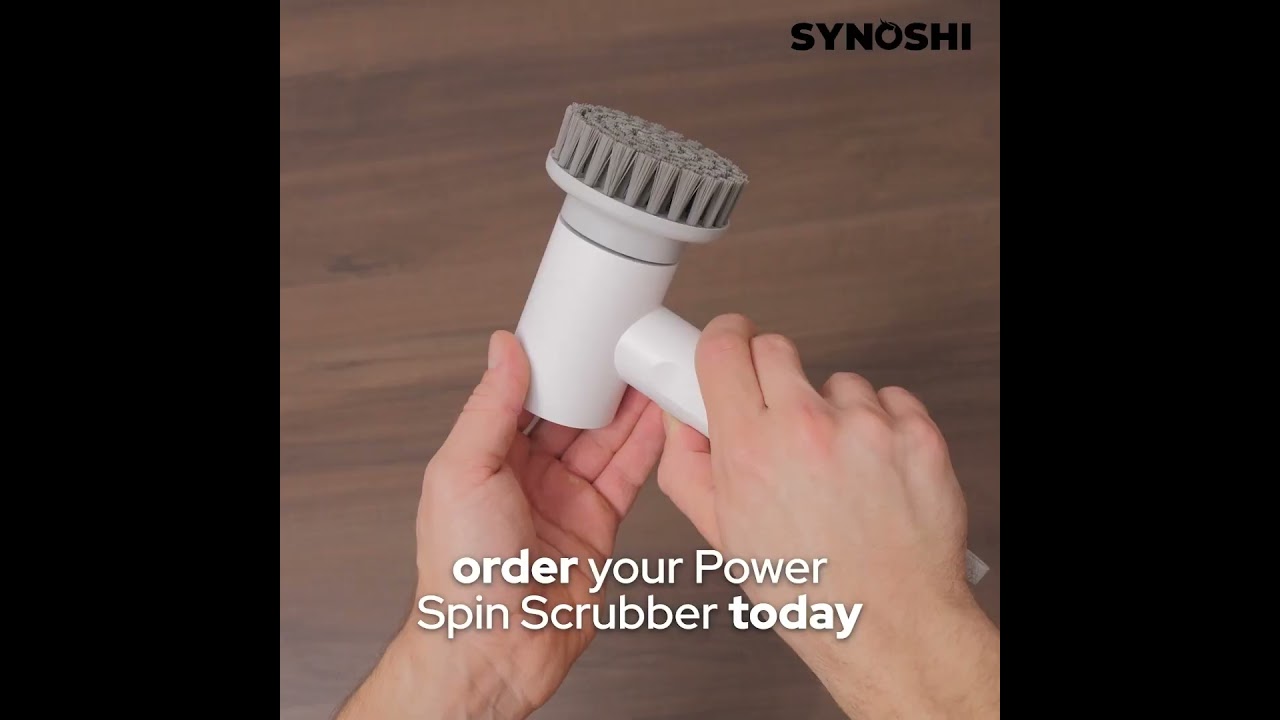 Synoshi Power Spin Scrubber - Rechargeable Electric Spin Scrubber