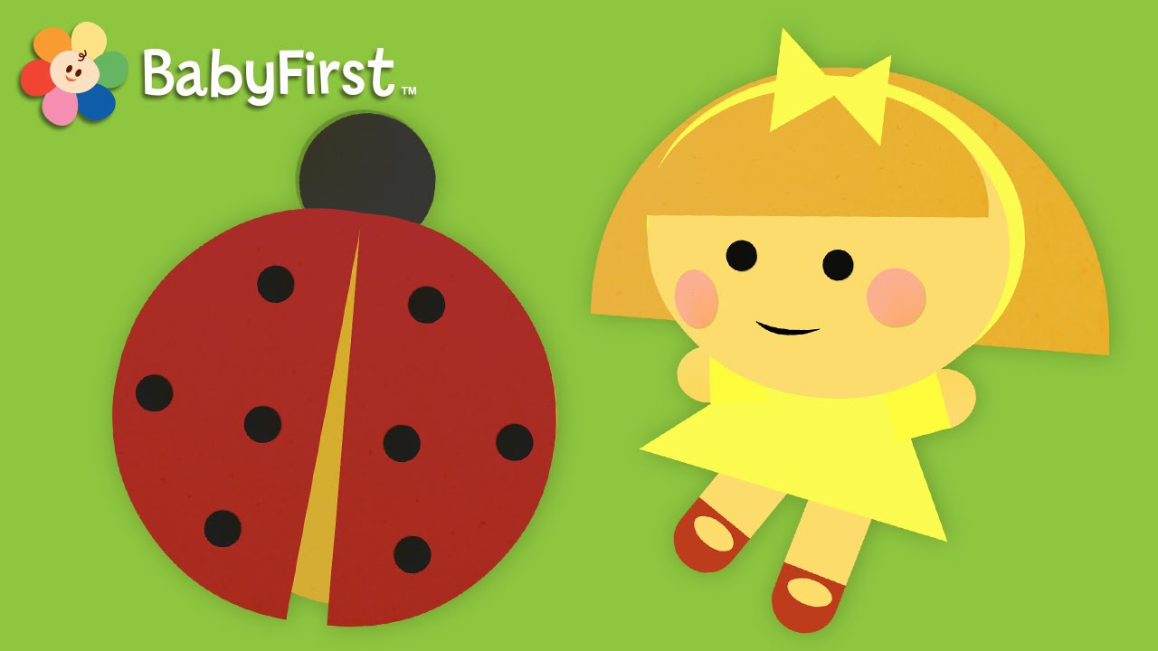 learning shapes book Ladybug | Learning Shapes for Toddlers | Shape A Majigs | BabyFirst TV