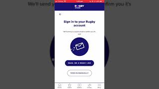 How to Register through the Rugby Xplorer app screenshot 1