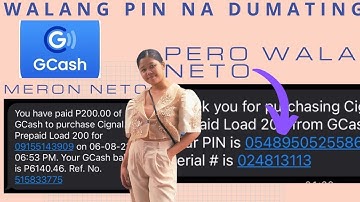 Walang pin na dumating matapos mag load ng Cignal sa GCash