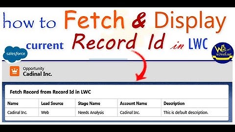 How to fetch current record based on Record Id uses of lightning web component and apex class in LWC