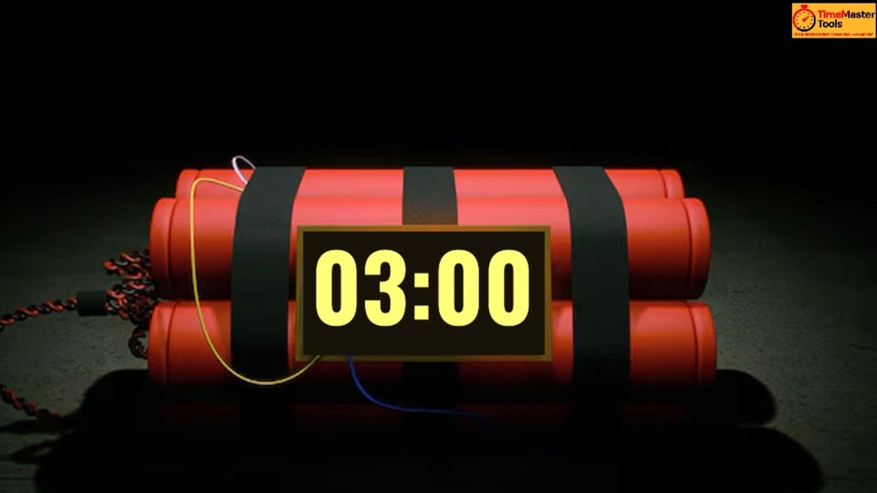 3-Minute Bomb Timer | Ticking + Background Alarm + Start Alert + End ...