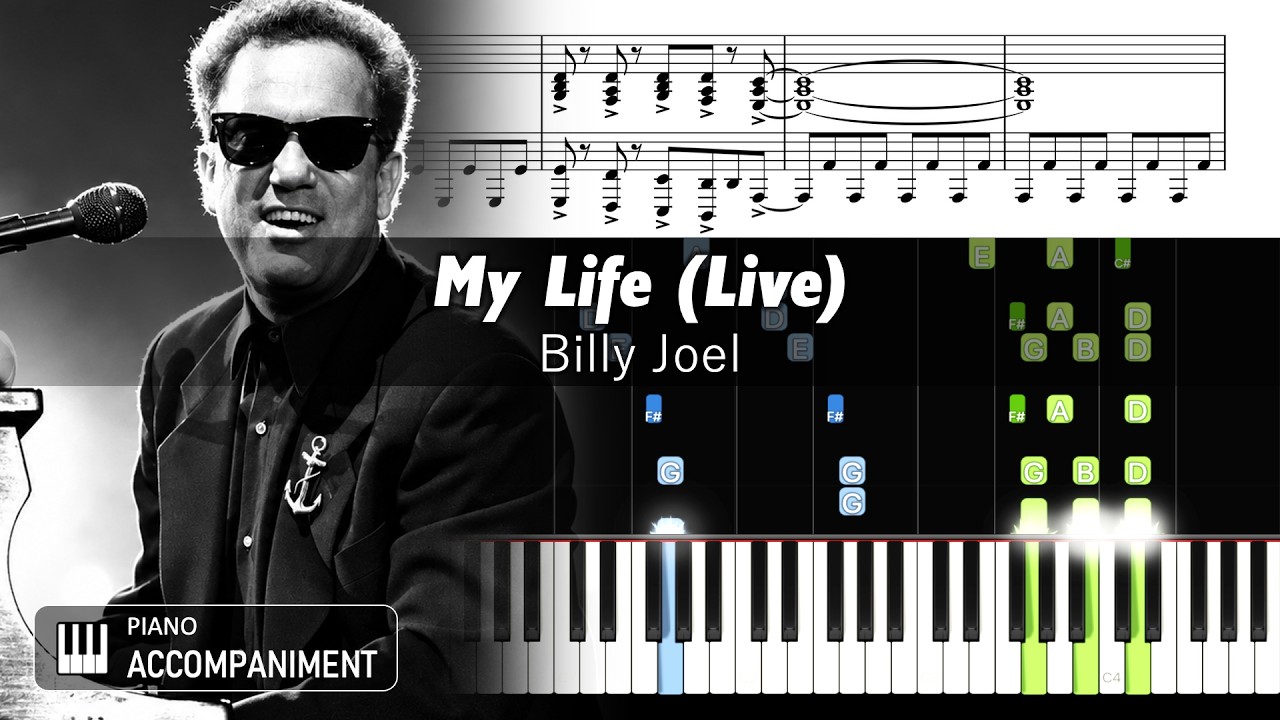 Billy Joel - My Life - Accurate Piano Tutorial with Sheet Music