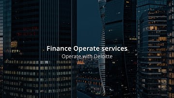 Deloitte Finance Operate services