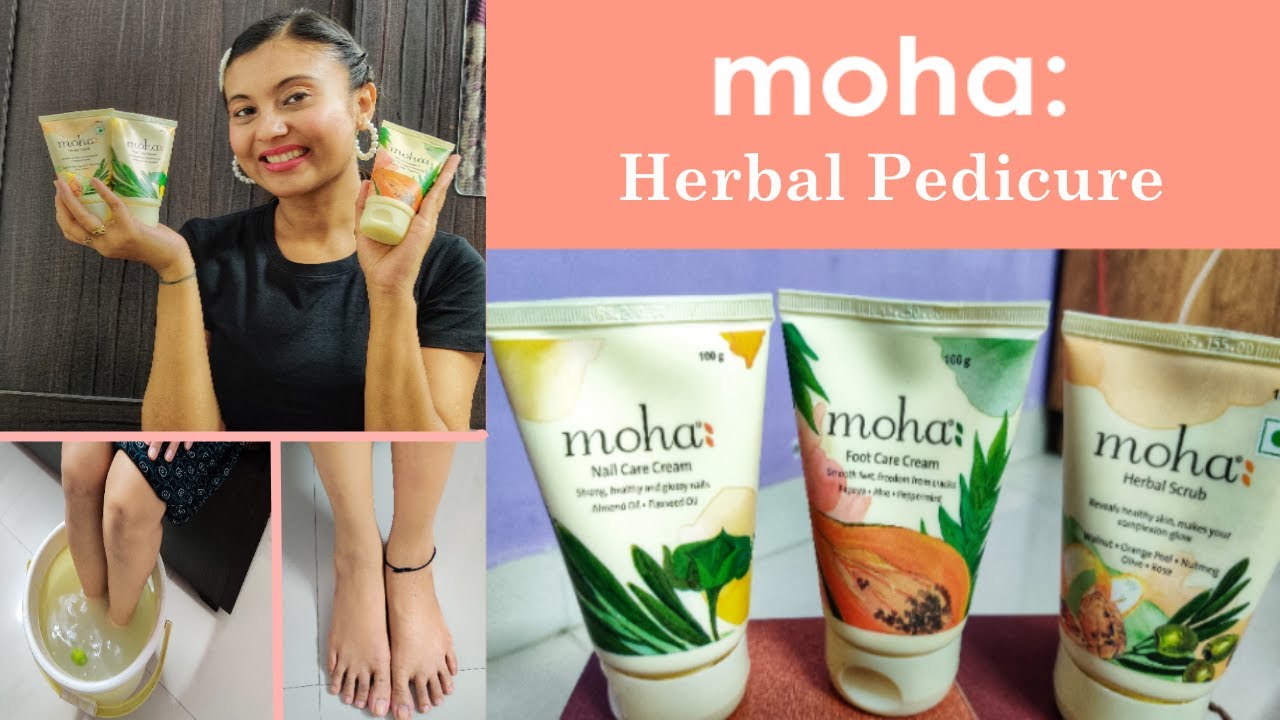 Three Step Pedicure at Home | Moha Herbal cream Review & Use |  Pedicure in 5 Minutes