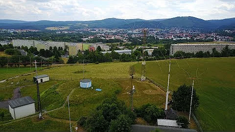 DF0HQ Ilmenau Quad antennas (drone flight 4K)