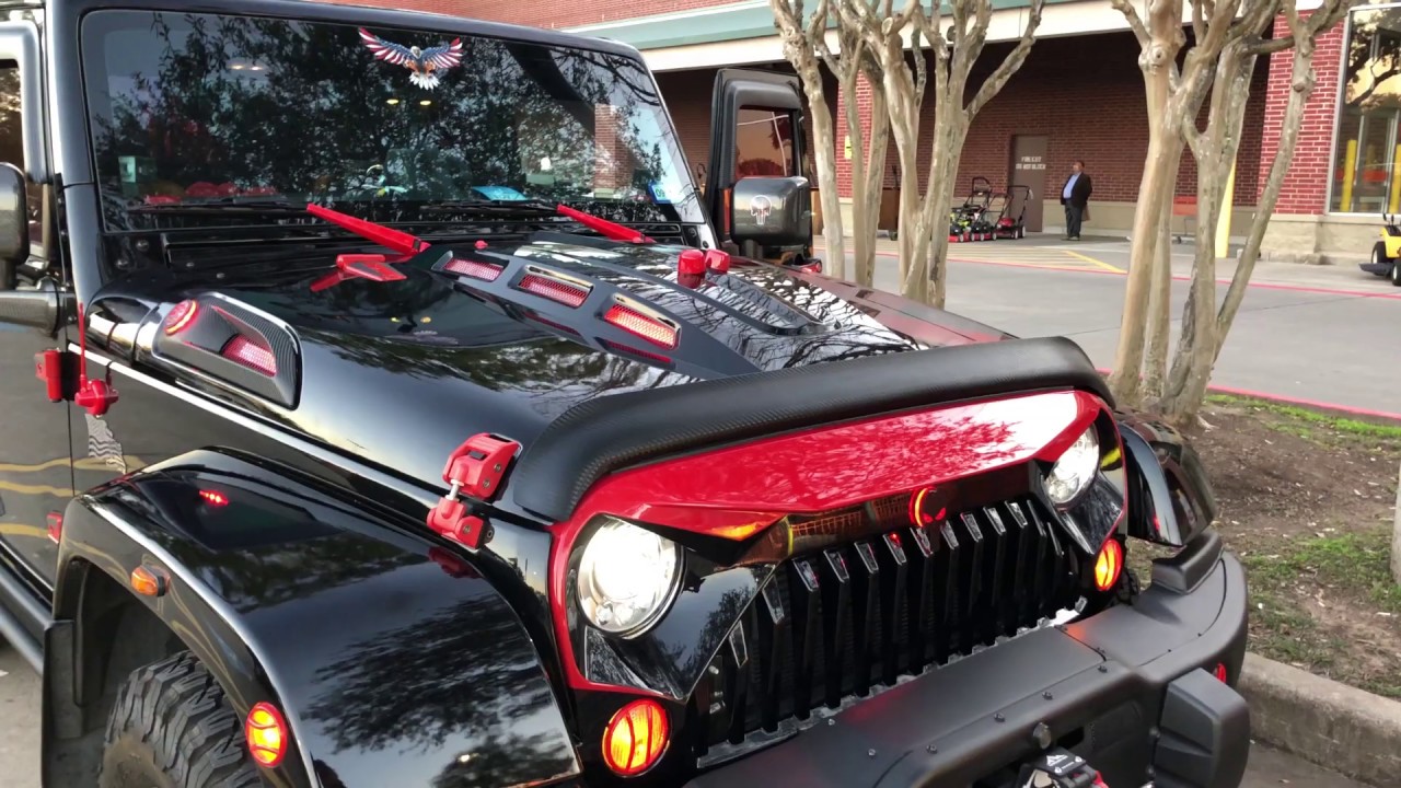 Knight Rider Style Jeep Quad Knight Rider Style Light - 4 Light Bars - YouTube