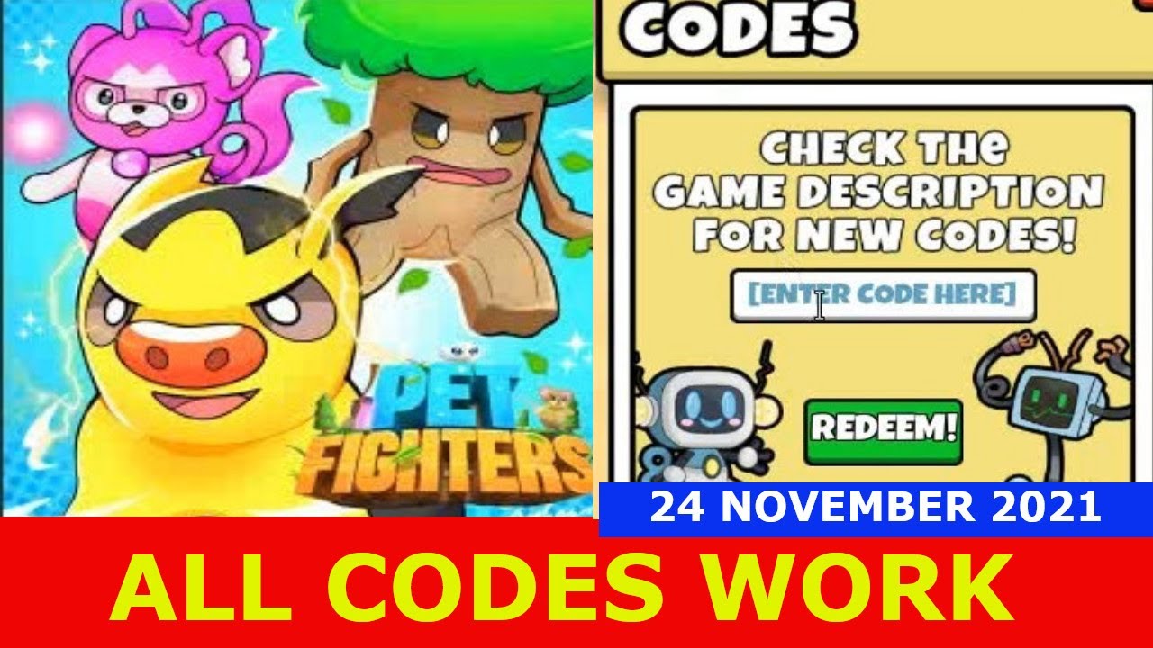 all-codes-work-pet-fighters-simulator-roblox-november-24-2021-youtube