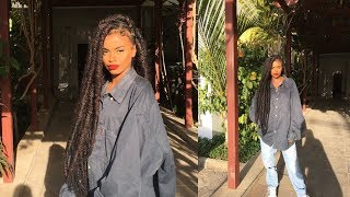 HOW TO DO RIHANNA JUMBO DREADS ON YOURSELF | save ya coin and edges 2k19