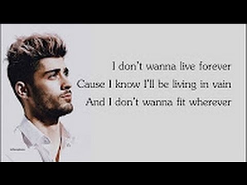 Zayn Malik & Taylor Swift - I Don't Wanna Live Forever ...