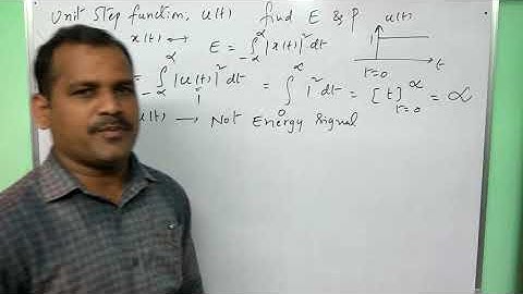 Energy and power of unit step function -  signals and systems