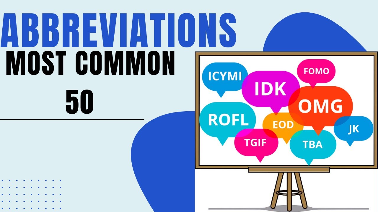 Text Abbreviations: 50 Popular Texting Acronyms in English | SMS and Internet Language