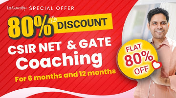 FLAT 80% OFF ON CSIR NET & GATE Coaching For 6 & 12 Months With 3 FREE Internships / Training