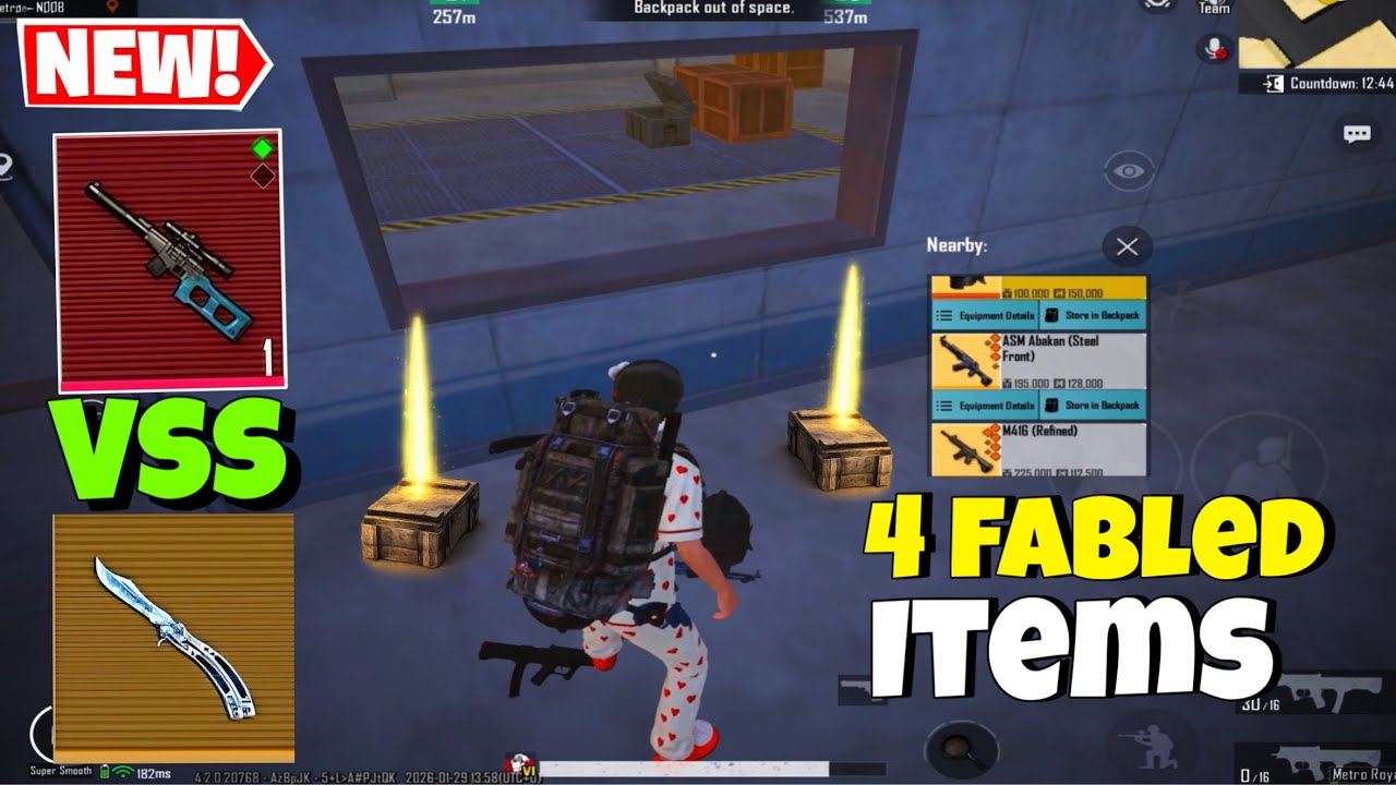 VSS Challenge 😱4 Fabled Items In One Match 🤑 PUBG METRO ROYALE 