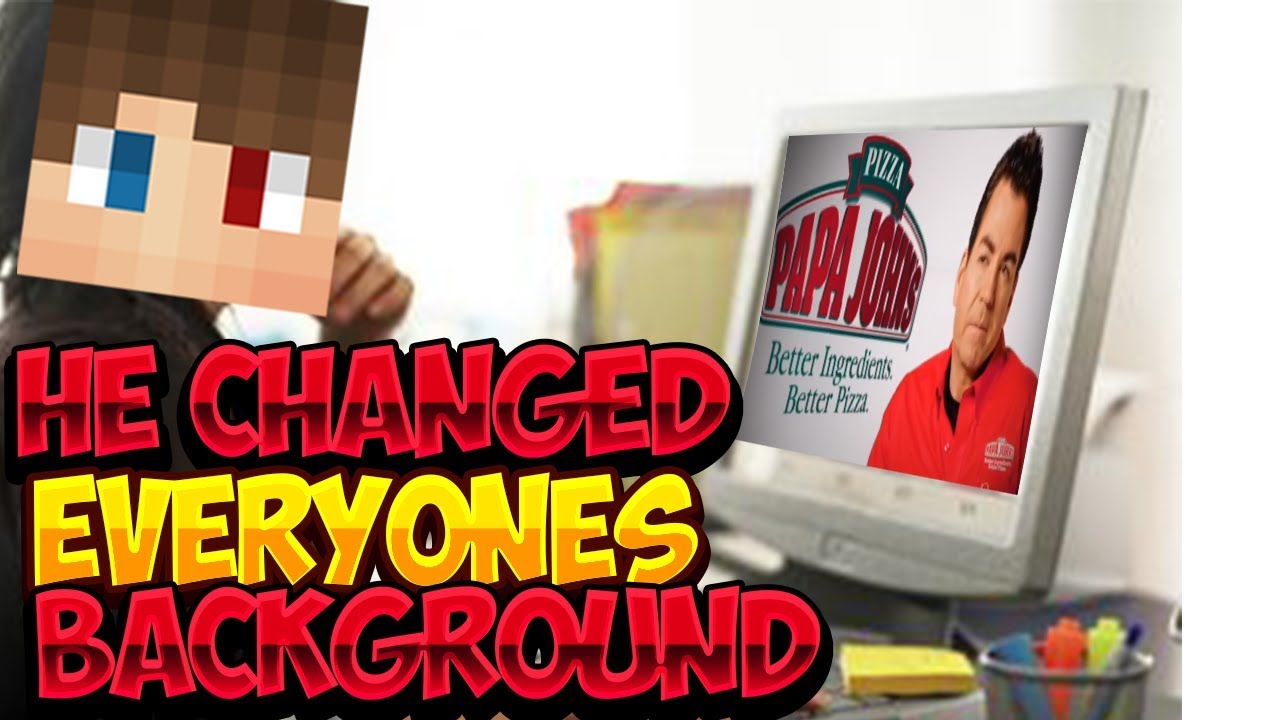 HE CHANGED EVERYONE'S BACKGROUND?!? ( Minecraft Skyblock ) - YouTube