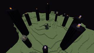 Beating the ENDER DRAGON in Minecraft One block Skyblock
