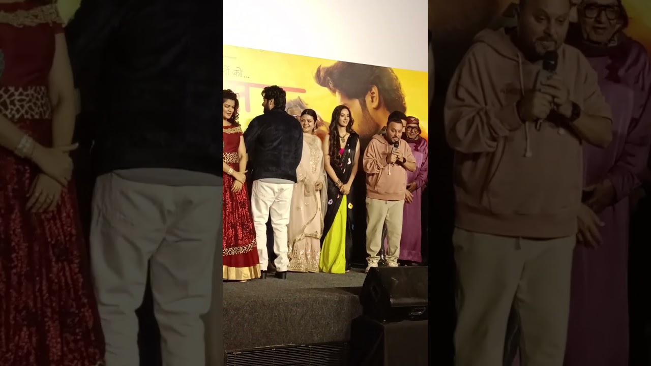 Nana Patekar introducing director Anil Sharma's wife  at “Vanvaas” movie trailer launch event