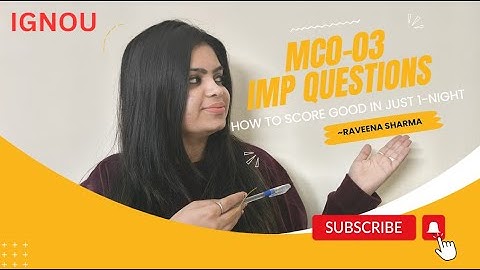 MCO-03 IMPORTANT QUESTION (IGNOU M.COM 2ND YEAR0