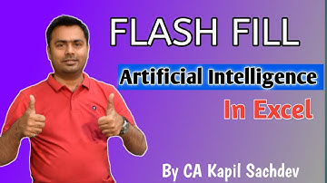 Flash Fill Artificial Intelligence in Excel