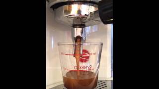 Video Thumbnail for Gaggia Carezza home roasted espresso test shot