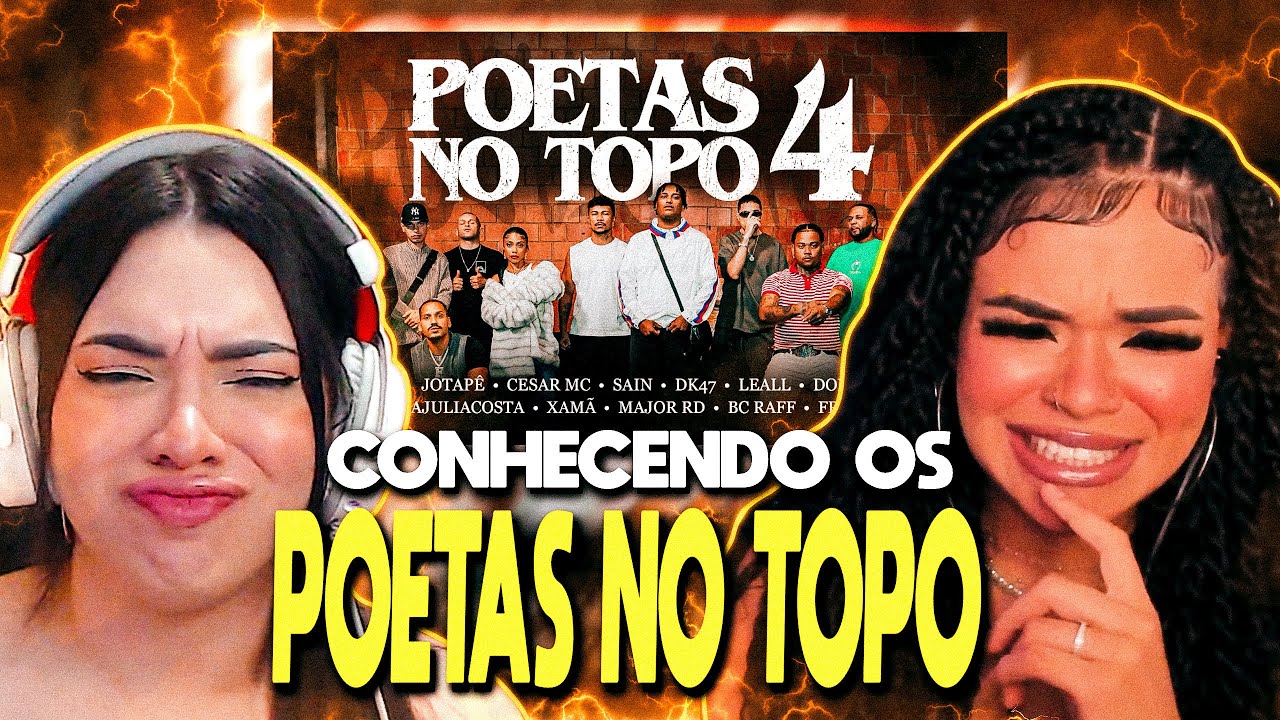 NAT E VIC MV REAGINDO a Poetas no Topo 4 - Jotapê,Cesar Mc,Sain,Dk47 e etc...