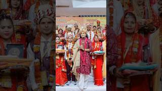 22 कन्याओं के सामूहिक विवाह में अनिरुद्ध आचार्य जी महाराज #marriage #shortsvideo #cutecouple