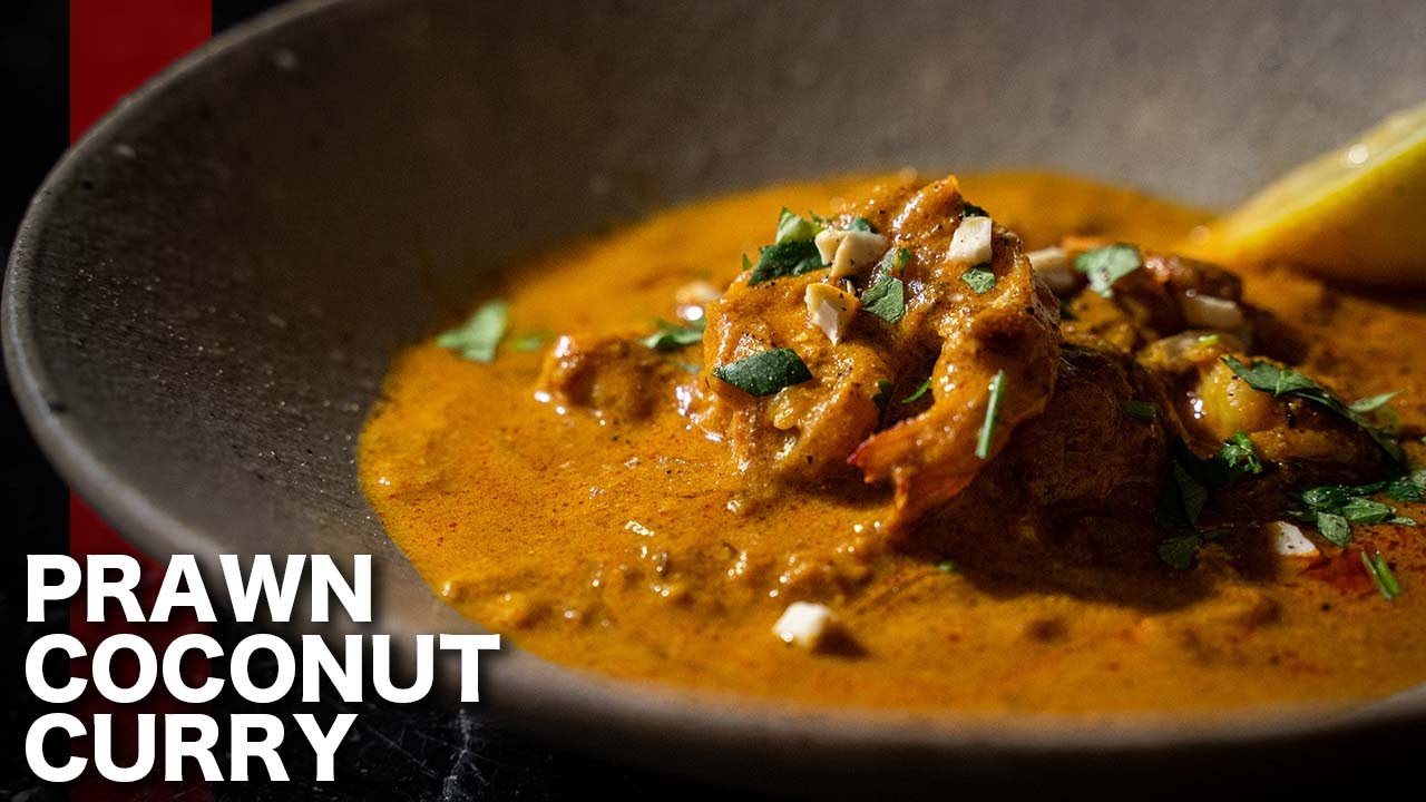 【海老のココナッツカレー】ココナッツミルクを使った海老カレーの作り方！