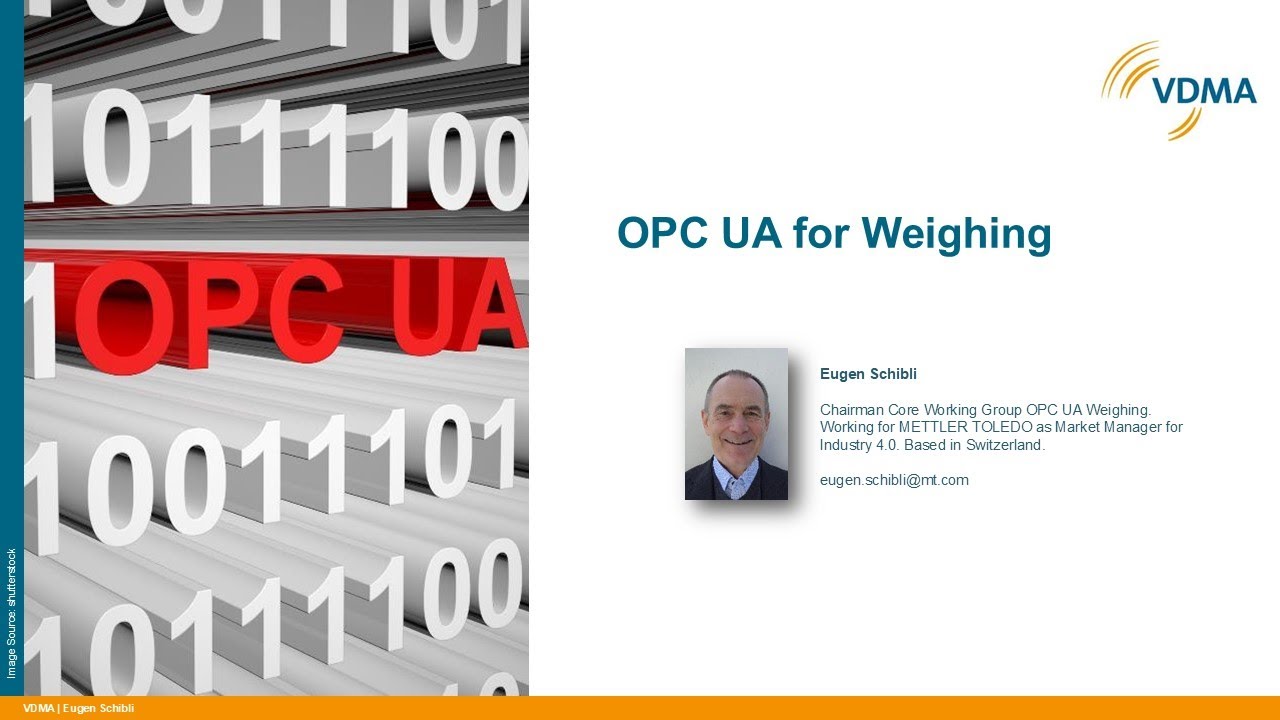 OPC UA for Weighing Technology │ VDMA Shopfloor Data Sessions │ Session ...