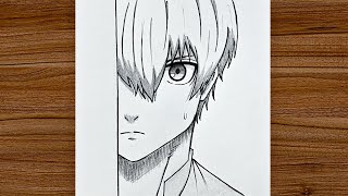 How To Draw  Yoichi Isagi  easy step by step for beginners | Simple Anime Sketch