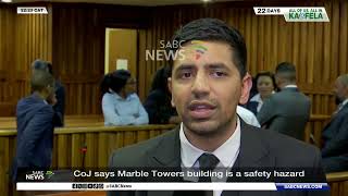 Marble Towers building is a safety hazard: CoJ