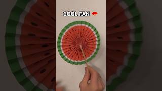 COOL PAPER FAN WATERMELON | HOW TO MAKE PAPER FAN WATERMELON FOR KIDS WITH ENDLESS FUN