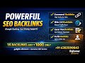 SEO Backlinks Order Completed | Client Delivery Proof (Tamil)✅
