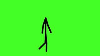 Walking Stickman Green Screen No Head,No Copyright