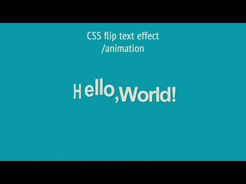 CSS flip text effect / animation
