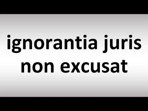 How to Pronounce Meaning & Pronunciation ignorantia juris non excusat