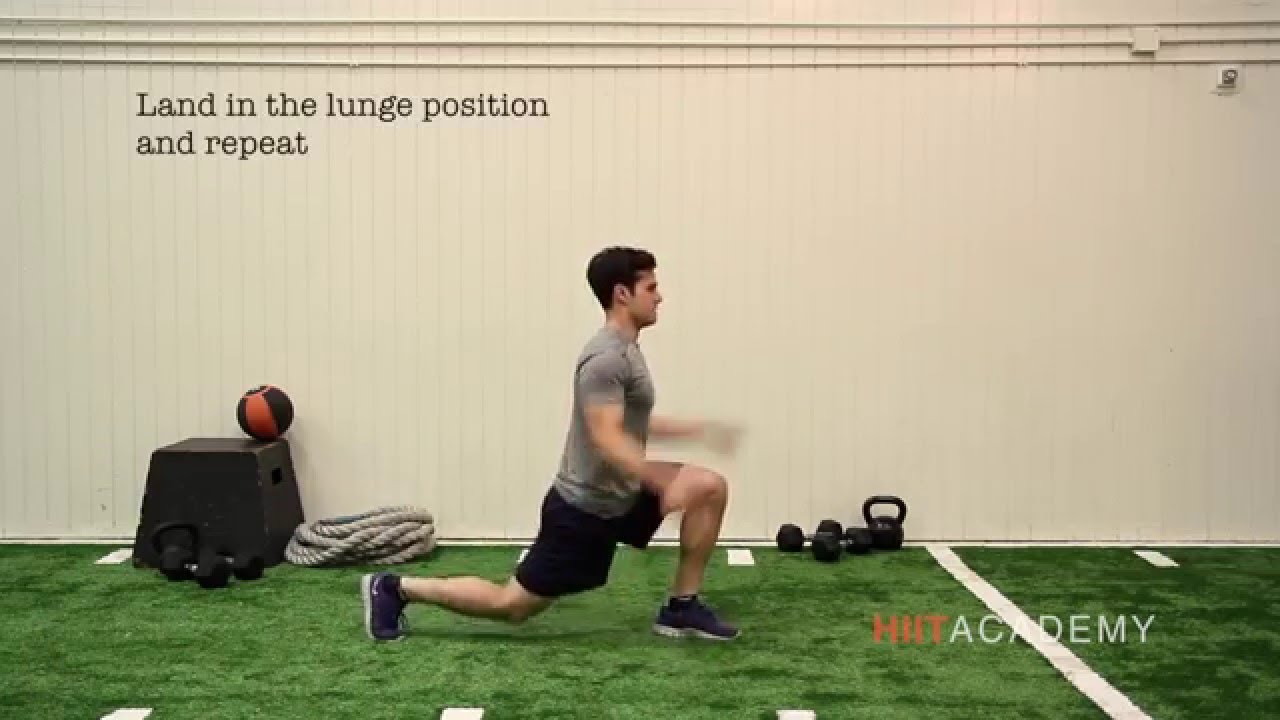HIIT Exercises How to do Jump Lunges YouTube
