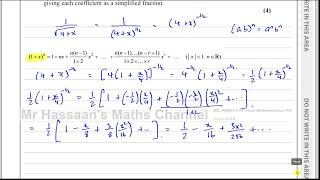 WMA14/01, (Edexcel), IAL P4, June 2025, Q8, Binomial Expansion, Approximations