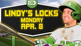 MLB Picks for EVERY Game Monday 4/8 | Best MLB Bets & Predictions | Lindy's Locks