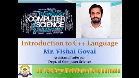 Lecture 2 Introduction to C++ Language by Vishal Goyal