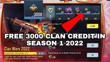 How to Get FREE 3000 Clan Credit in Season 1 2022 COD Mobile